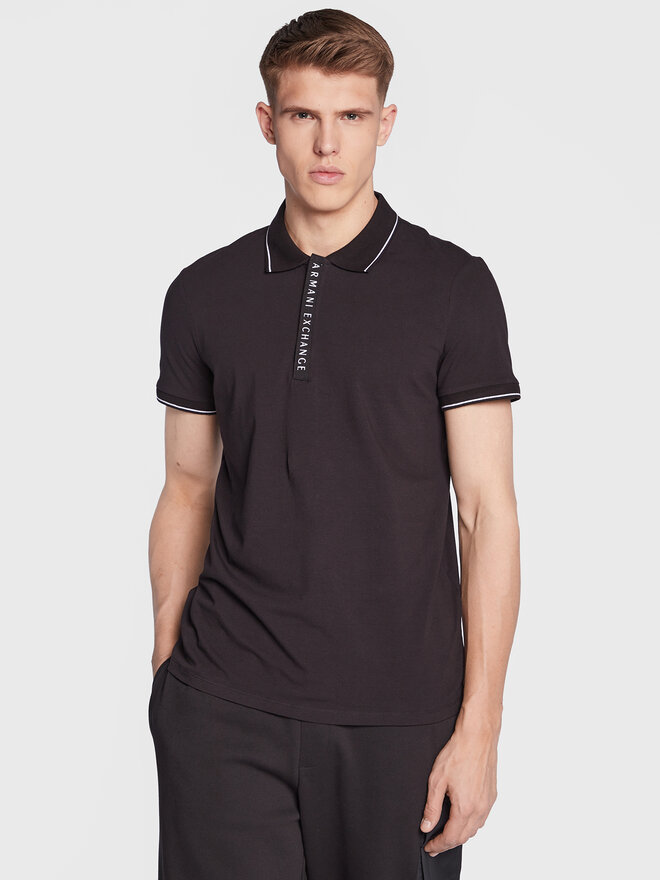 Armani Exchange Armani Exchange Поло 8NZF71 ZJH2Z 1200 Чорний Regular Fit