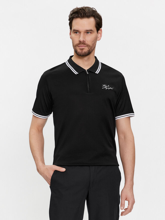 KARL LAGERFELD KARL LAGERFELD Polo 745080 541200 Μαύρο Regular Fit