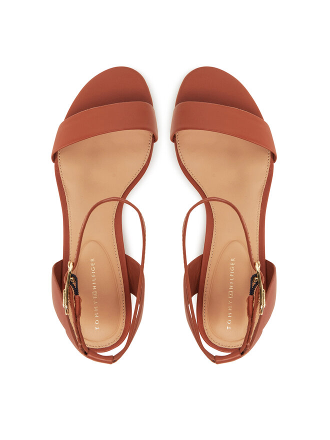 Tommy Hilfiger Espadrile Tommy Hilfiger Leather Ankle Strap Espad Sandal FW0FW08533 Rjava