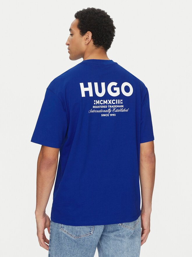 HUGO HUGO T-Shirt Nalono 50509776 Blau Loose Fit