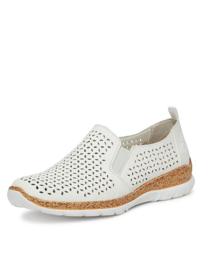 Rieker Pantofi Rieker N4251-80 Alb