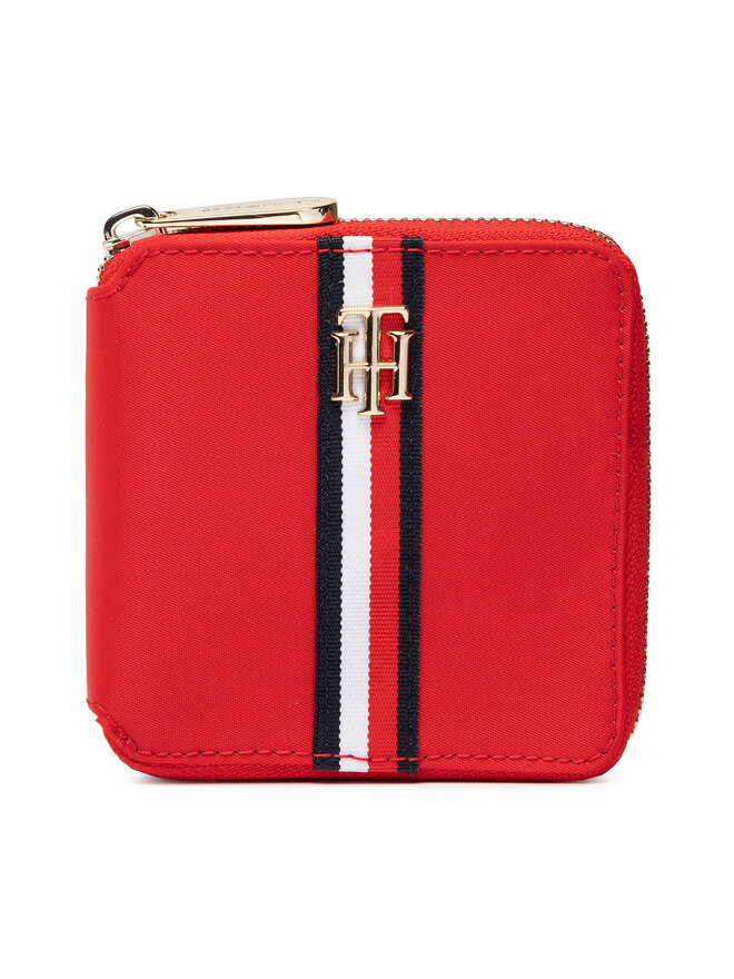 Kleine Damen Geldborse Tommy Hilfiger Poppy Med Za Corp AW0AW11561 Rot eschuhe