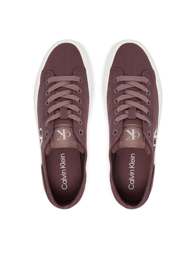 Calvin Klein Jeans Sneakers Calvin Klein Jeans Vulc Flatform Low Canvas Mg YW0YW01763 Dunkelrot