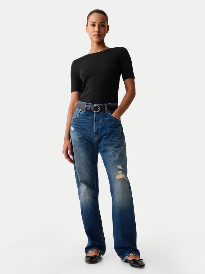 Gap Gap T-Shirt 540635-01 Schwarz Slim Fit