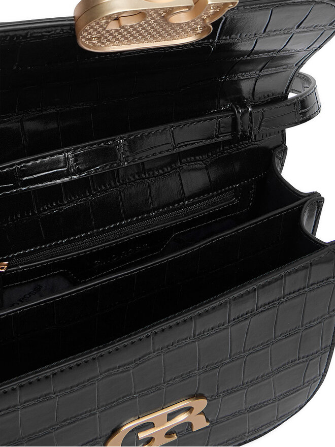 GINO ROSSI Handtasche GINO ROSSI EO-LINA-KQ44-CROCCO Schwarz