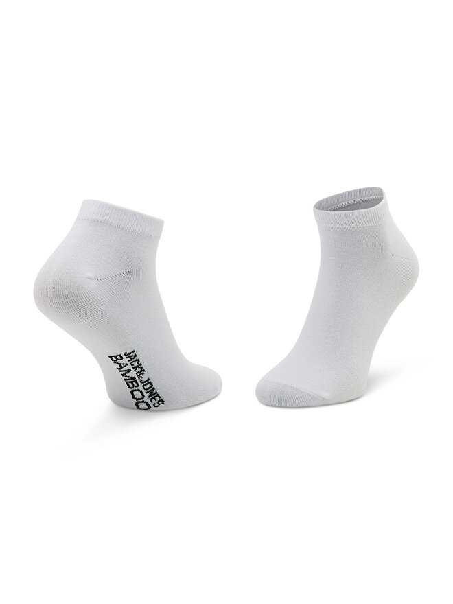 Jack&Jones Sada 5 párů pánských nízkých ponožek Jack&Jones Jacbasic 12206139 Bílá