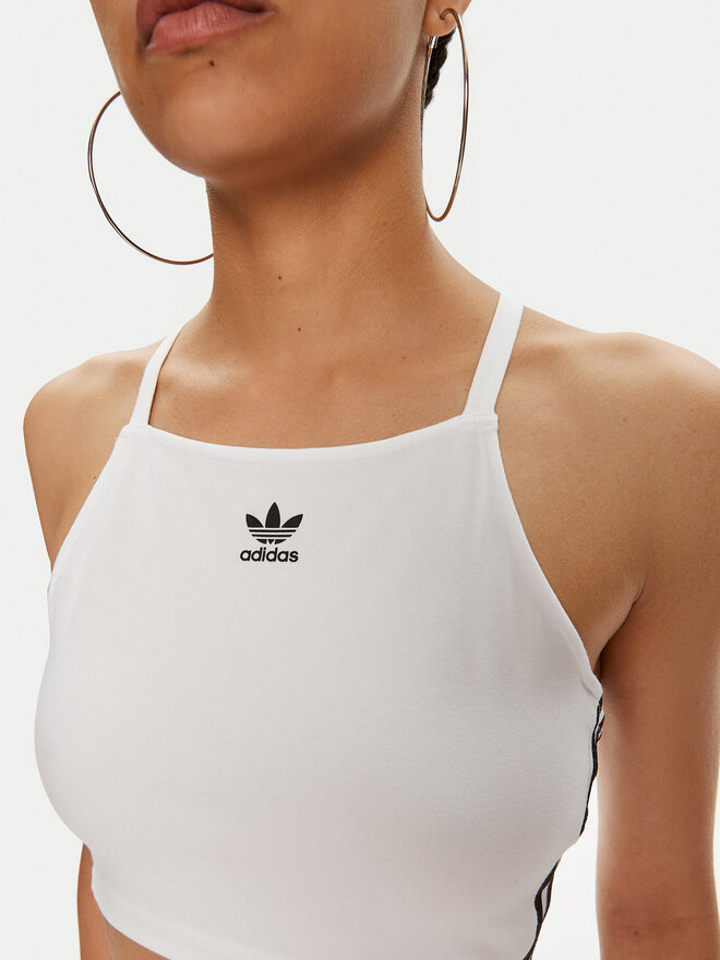 adidas adidas Τοπ adicolor 3-Stripes IN8377 Λευκό Slim Fit