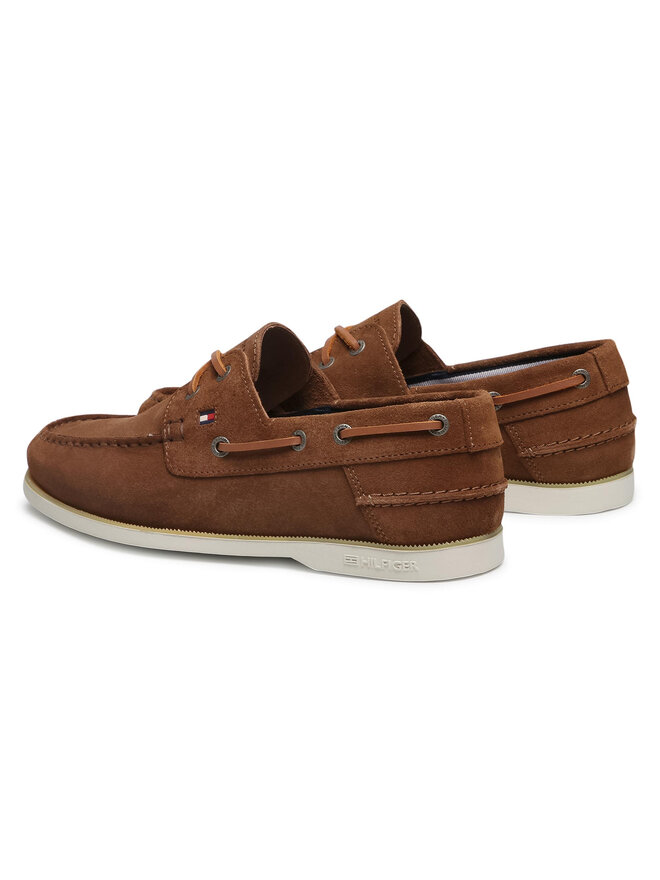 Tommy Hilfiger Мокасини Tommy Hilfiger Classic Suede Boat Shoe FM0FM02736 Коричневий