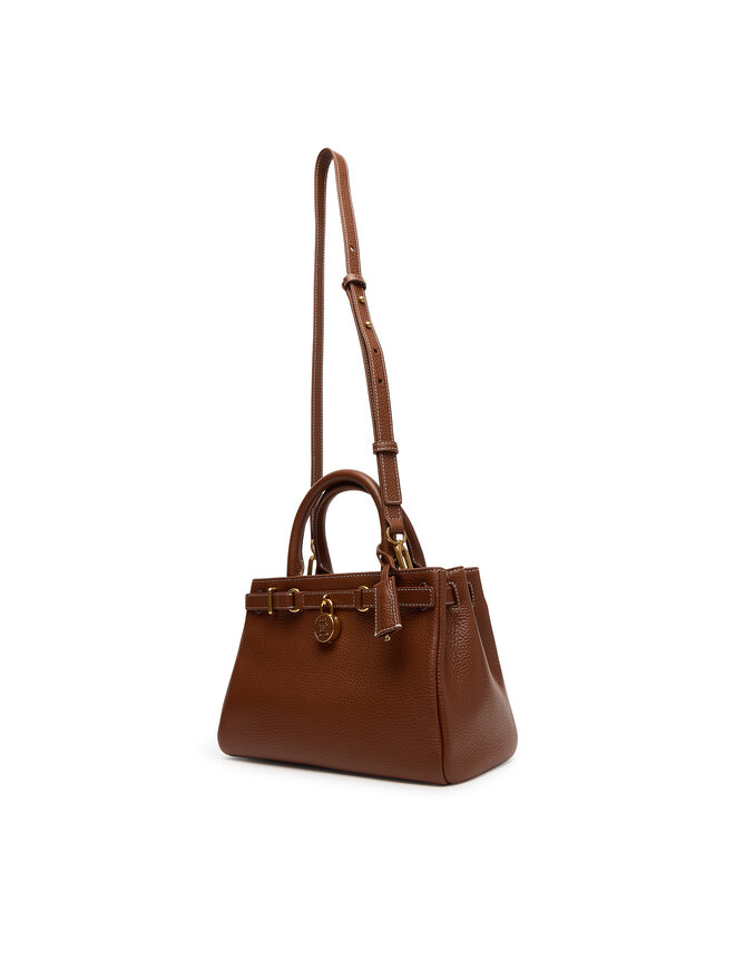 Tommy Hilfiger Ročna torba Tommy Hilfiger American Icon Mini Tote Leather AW0AW17926 Rjava