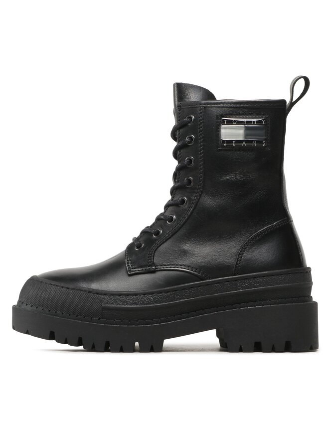 Tommy Jeans Ботильйони Tommy Jeans Tjw Foxing Lace Up EN0EN02217 Чорний