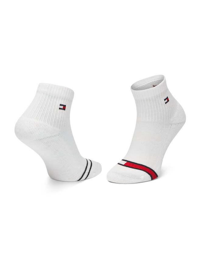 Tommy Hilfiger Sada 2 párů dětských vysokých ponožek Tommy Hilfiger 100002319 Bílá