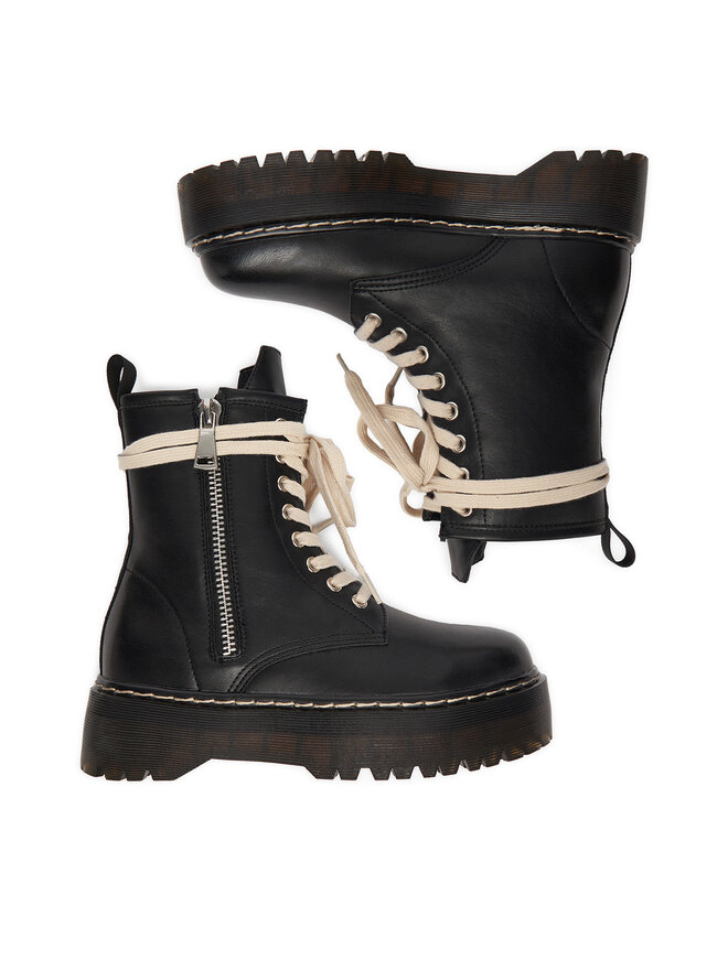DeeZee Botines planos DeeZee 11929-24 Negro