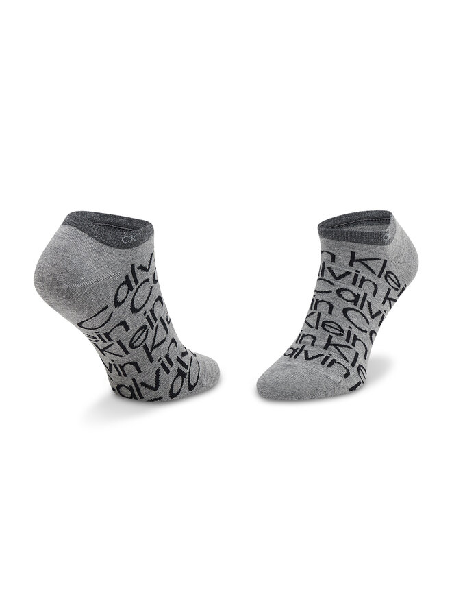Calvin Klein Set de 2 perechi de șosete medii pentru bărbați Calvin Klein 701218714 Gri