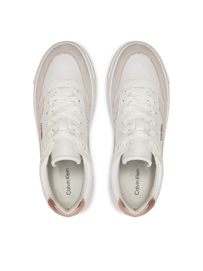 Calvin Klein Снікерcи Calvin Klein Ff Cupsole Lace Up W/Ml Mix M HW0HW02125 Білий