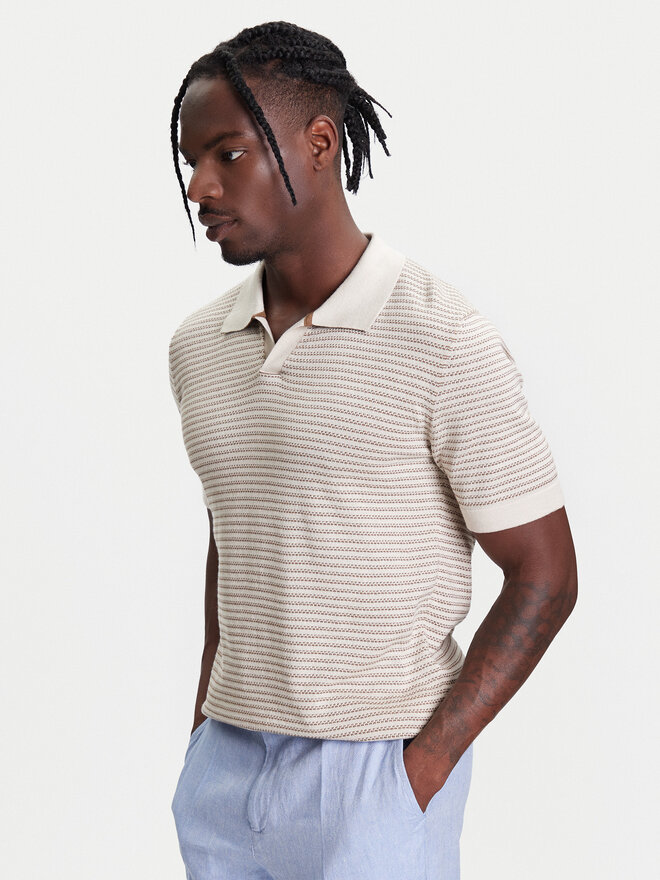 United Colors Of Benetton United Colors Of Benetton Polo marškinėliai 1094K301J Smėlio Regular Fit