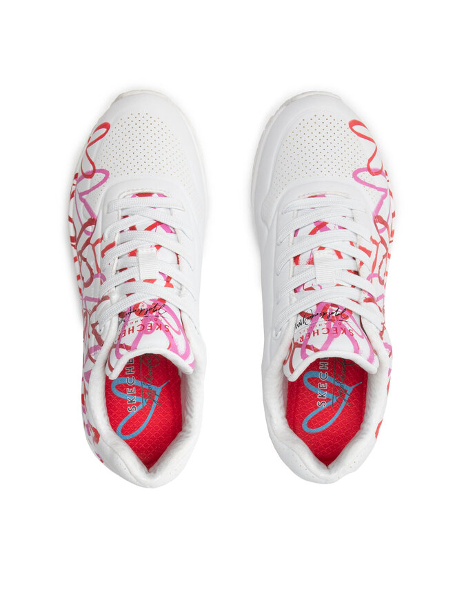 Skechers Sneakersy Skechers Uno Spread The Love 155507/WRPK Bílá