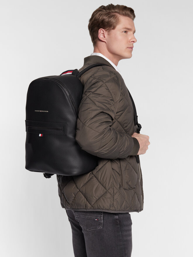 Tommy Hilfiger Rucsac Tommy Hilfiger Essential Pu Backpack AM0AM09503 Negru