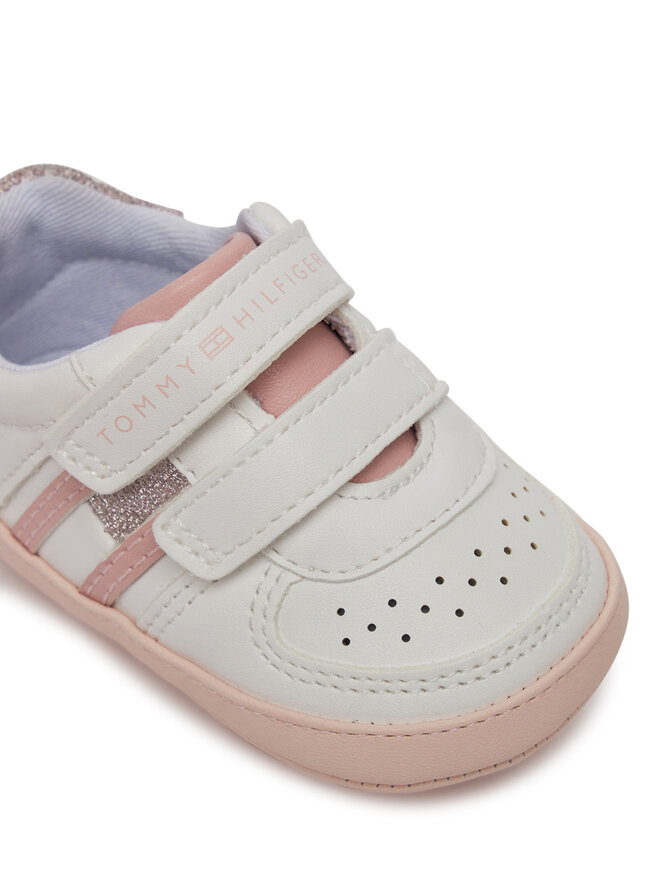 Tommy Hilfiger Αθλητικά Tommy Hilfiger Flag Low Cut Velcro Sneaker T0A9-33721-1528 Λευκό