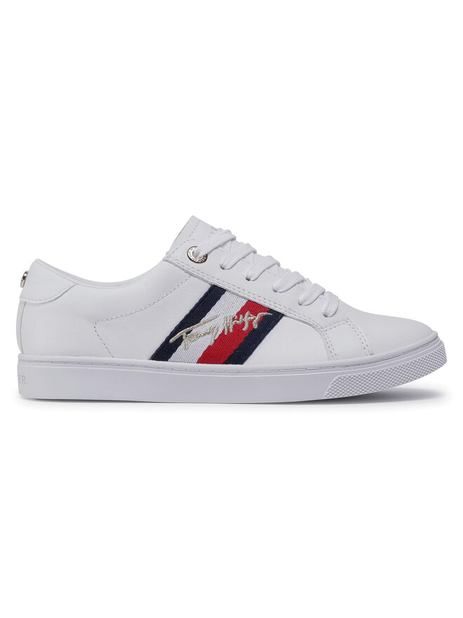 Tommy Hilfiger Sneakers Tommy Hilfiger Signature Cupsole Sneaker FW0FW05224 Weiß