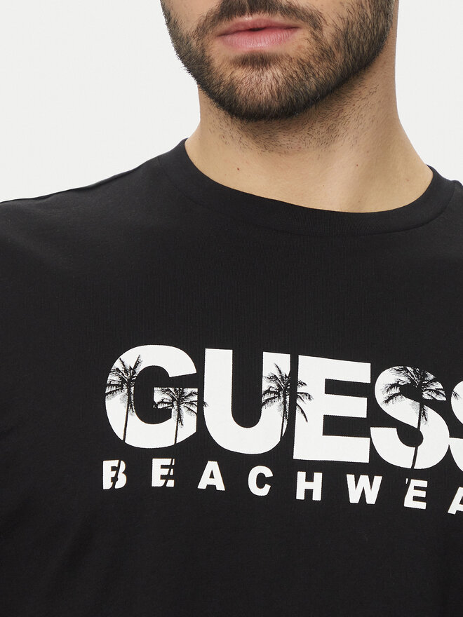 Guess Guess Marškinėliai F5GI11 I3Z14 Juoda Oversize
