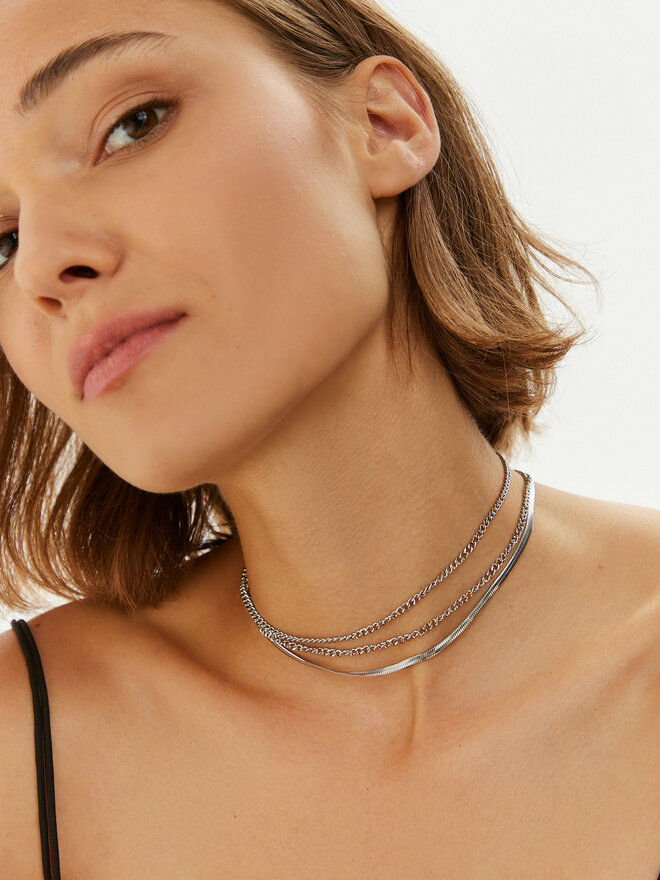 Calvin Klein Naszyjnik Calvin Klein 35000592 Srebrny