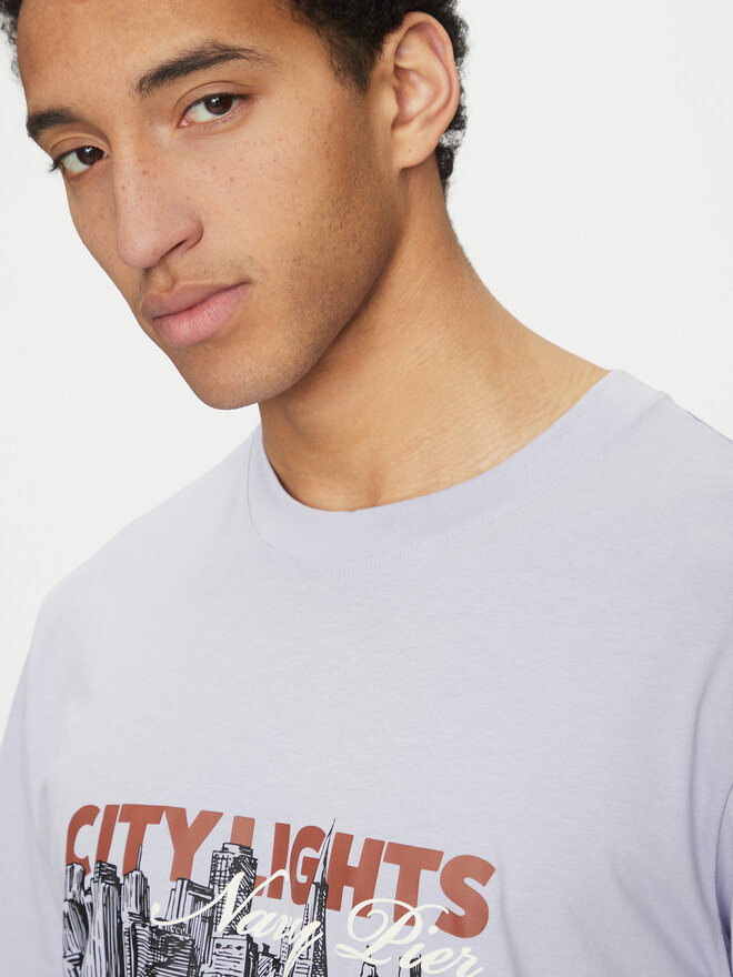 Jack&Jones Jack&Jones Marškinėliai Boston 12272981 Mėlyna Relaxed Fit