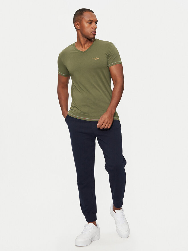 Aeronautica Militare Aeronautica Militare Camiseta AM1UTI004 Verde Slim Fit