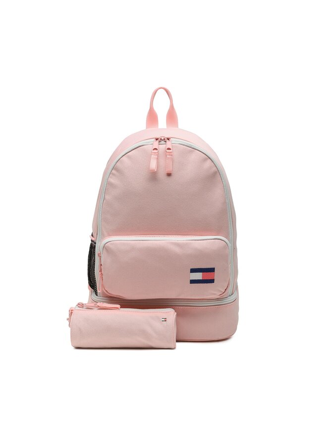 Rucksack Tommy Hilfiger Big Flag Backpack Set AU0AU01726 Rosa eschuhe