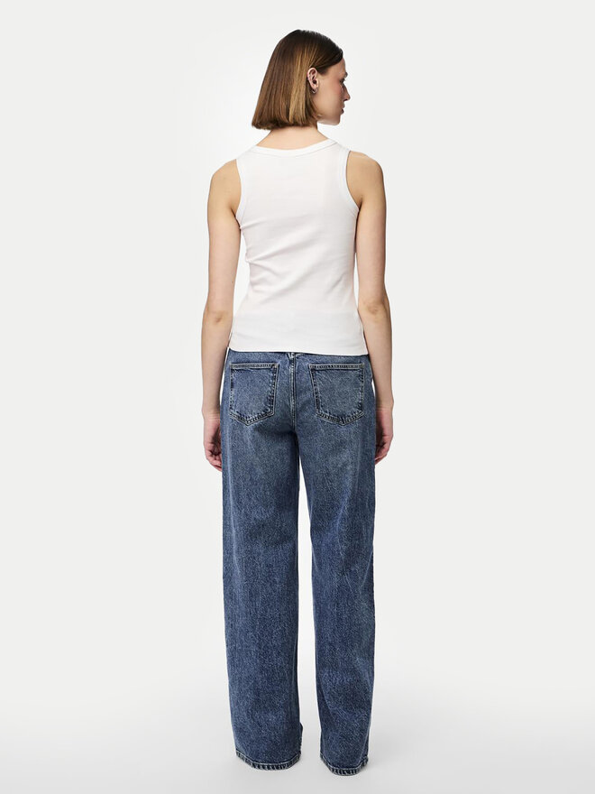 Pieces Pieces Τοπ Mikka 17152323 Λευκό Regular Fit