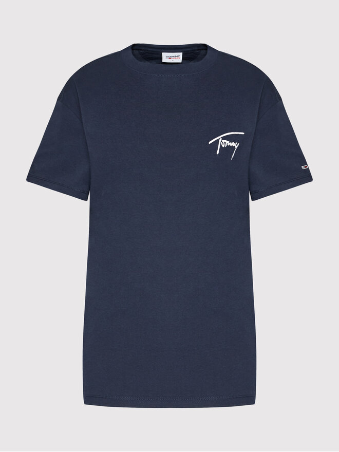 Tommy Jeans Tommy Jeans T-Shirt Signature DW0DW12940 Dunkelblau Relaxed Fit
