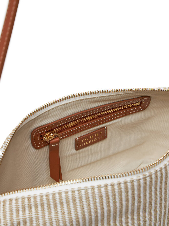 Tommy Hilfiger Kabelka Tommy Hilfiger Th Premium Beach Le Sling Bag AW0AW17177 Béžová