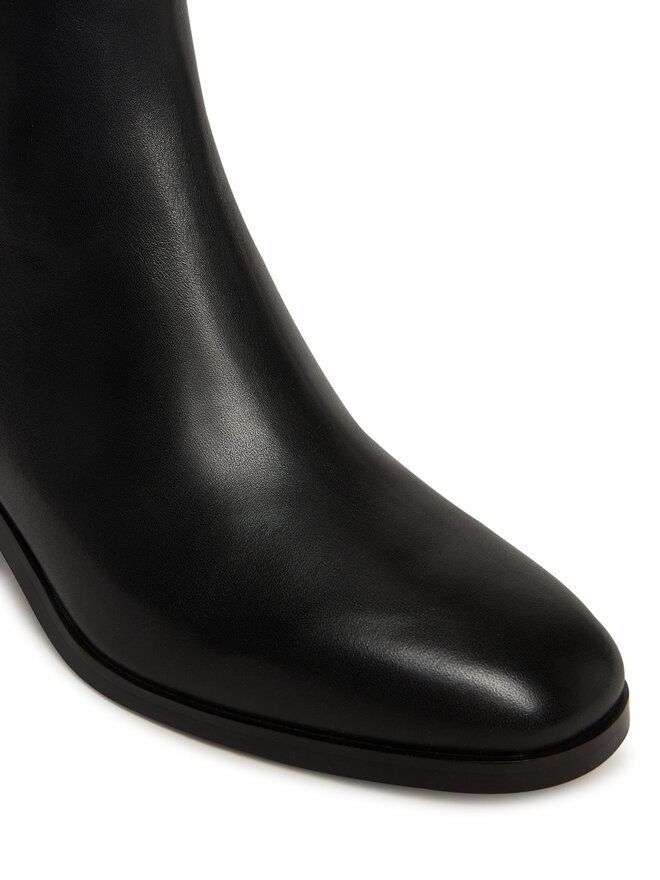 Tommy Hilfiger Botki Tommy Hilfiger Th Buckle Riding Mid Heel Bootie FW0FW08859 Czarny