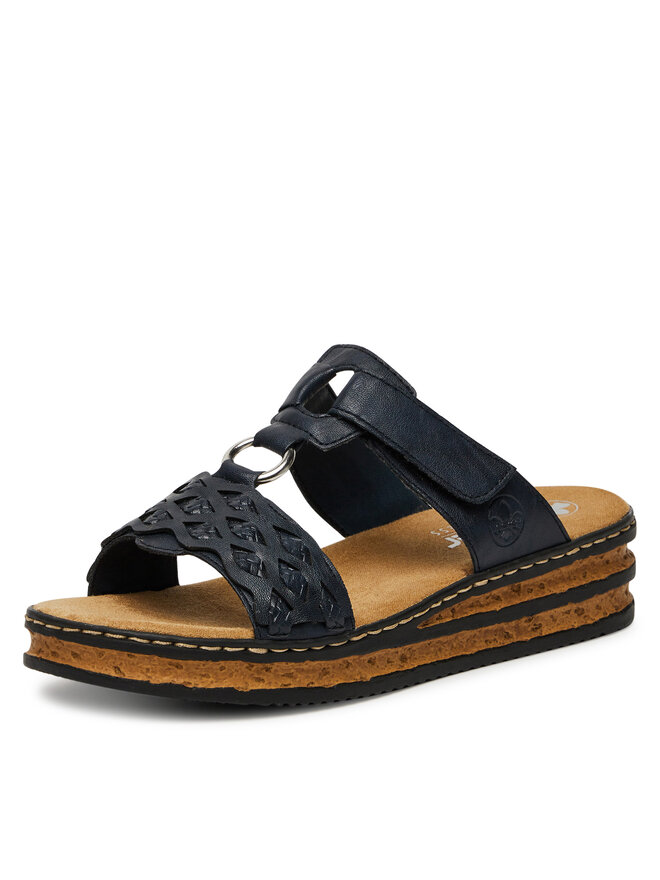 Rieker Klapki Rieker 629K9-14 Granatowy