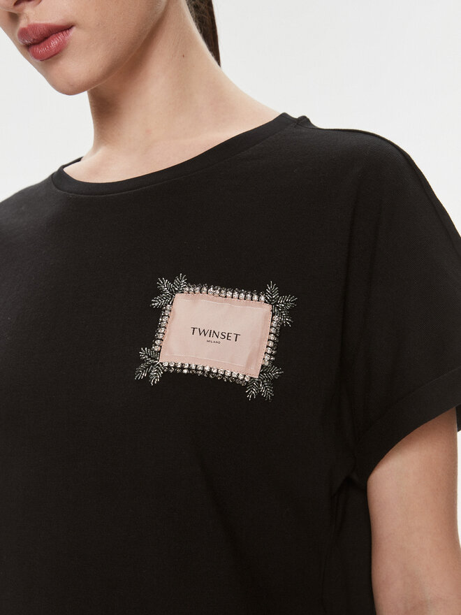 TWINSET TWINSET T-Shirt 241TP2211 Μαύρο Regular Fit
