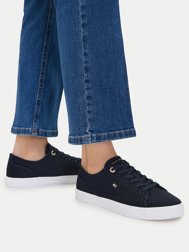 Tommy Hilfiger Sneakers Tommy Hilfiger Th Foxing Sneaker Canvas FW0FW09170 Dunkelblau