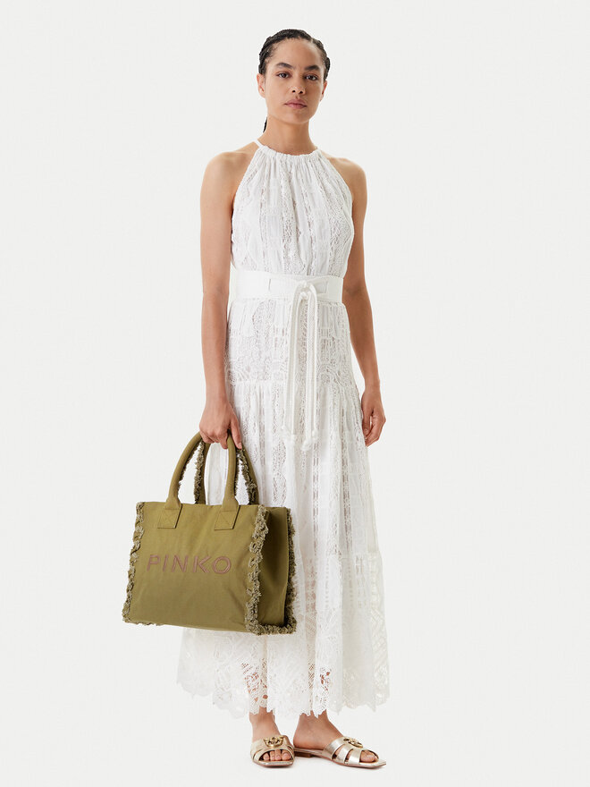 PINKO Taška PINKO Beach Shopping PE 24 PLTT 100782 A1WQ Zelená