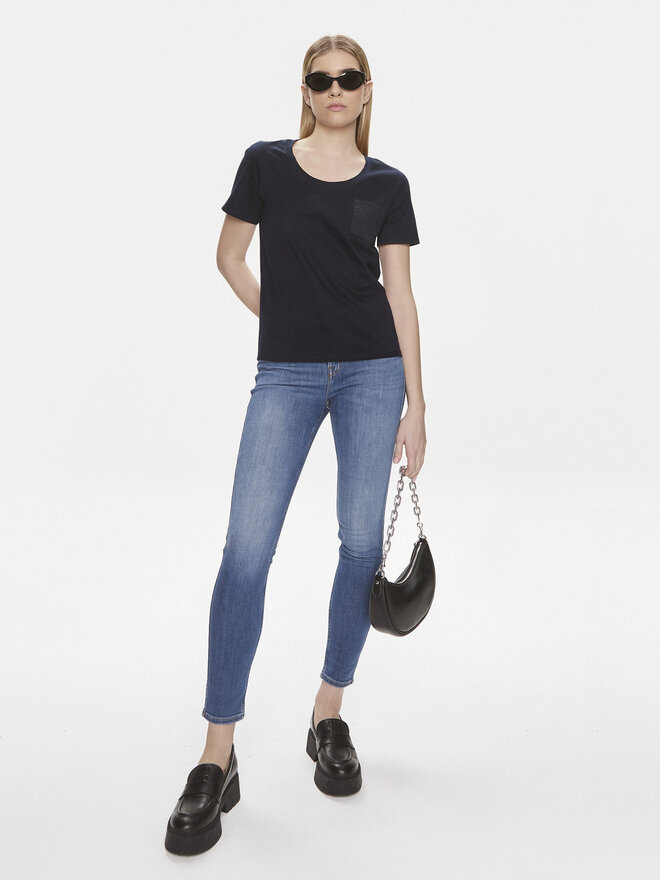 United Colors Of Benetton United Colors Of Benetton Marškinėliai 3J5CD106R Tamsiai mėlyna Regular Fit
