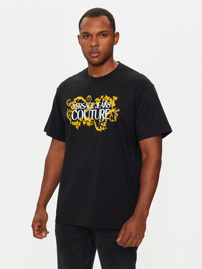 Versace Jeans Couture Versace Jeans Couture T-Shirt 77GAHE05 CJ00E Μαύρο Regular Fit