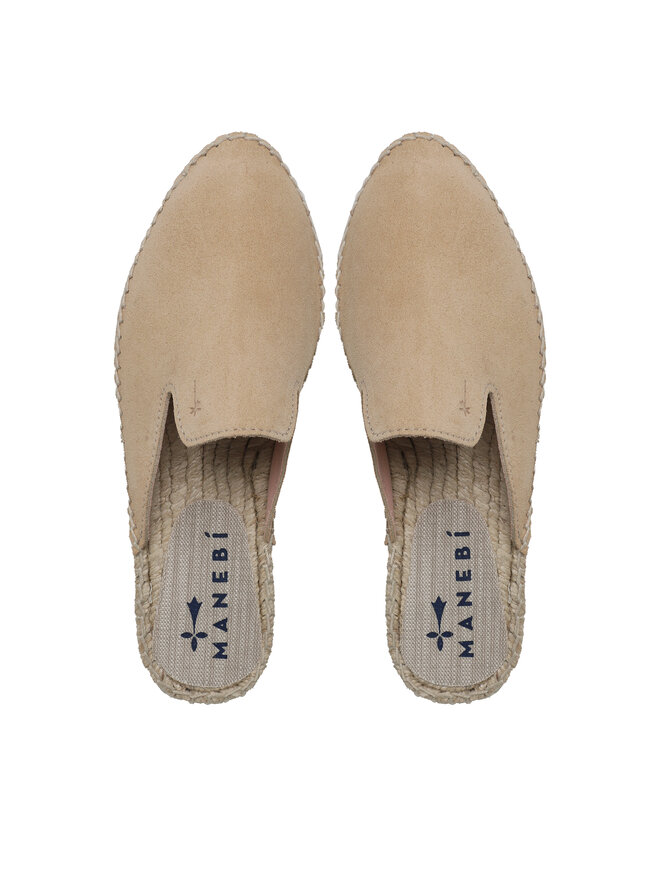 Manebi Espadrile Manebi Suede Mules M 1.1 M0 Bež