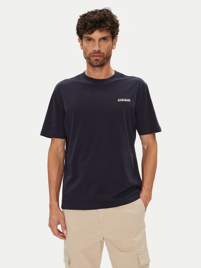 Napapijri Napapijri T-Shirt Smallbox NP0A88TR Dunkelblau Regular Fit