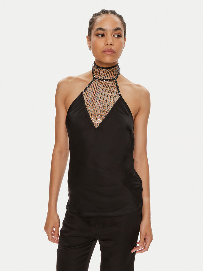 ROTATE ROTATE Top Victoria 112536100 Negro Slim Fit