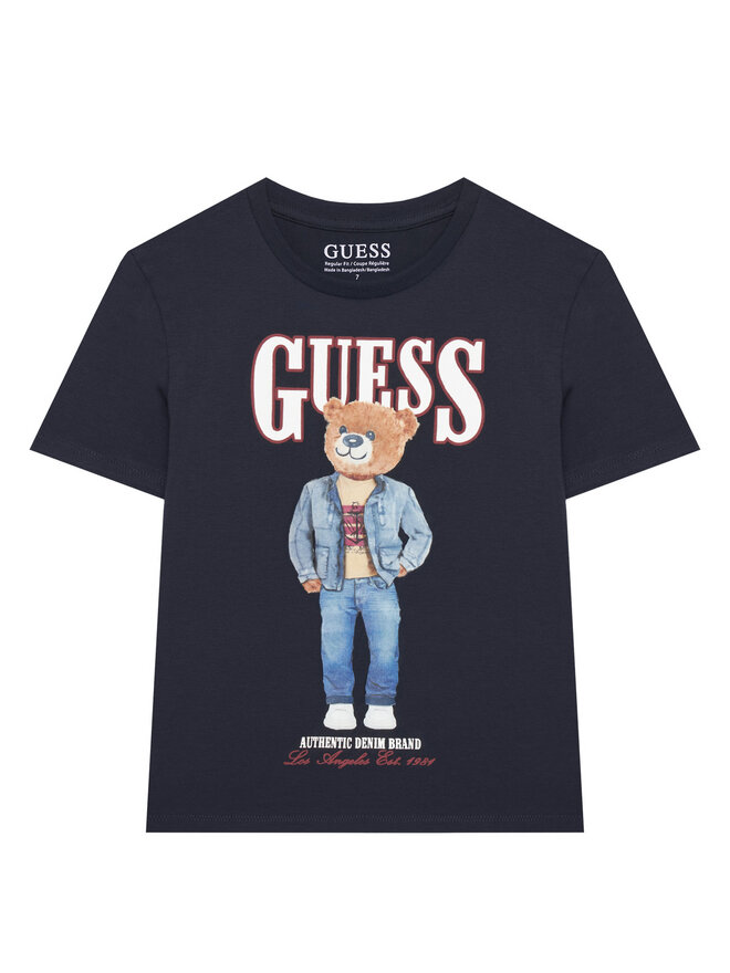Guess Guess T-Shirt L6RI11 K8HM4 Dunkelblau Regular Fit