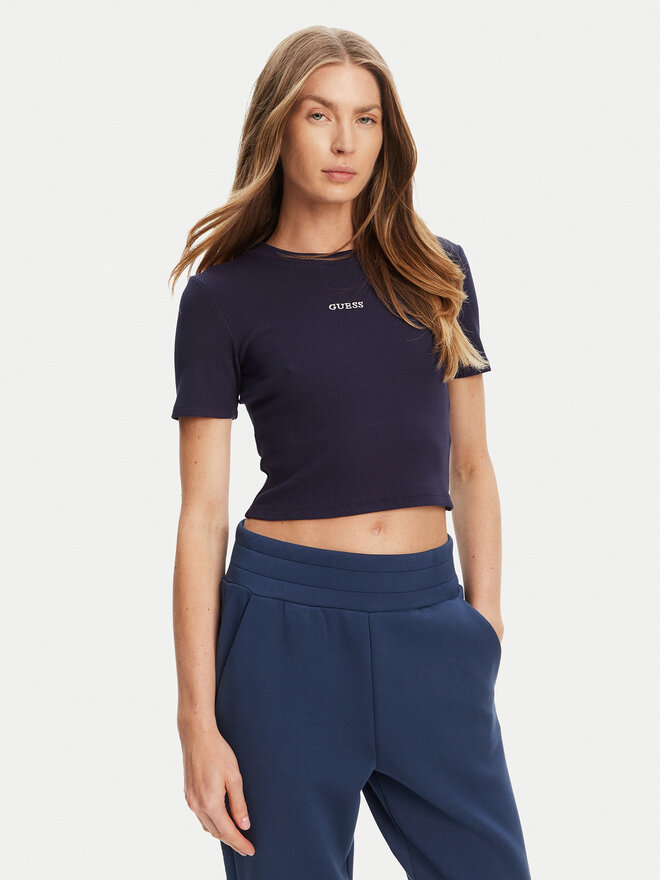 Guess Guess T-Shirt V5YP08 K8RT2 Dunkelblau Slim Fit