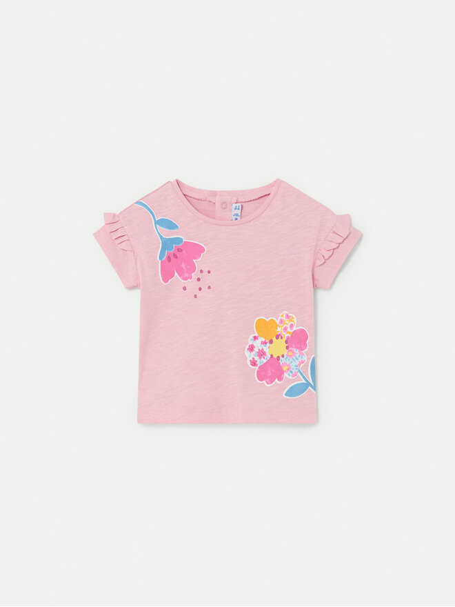 Mayoral Mayoral Σετ 2 T-Shirts 01008 Ροζ Regular Fit