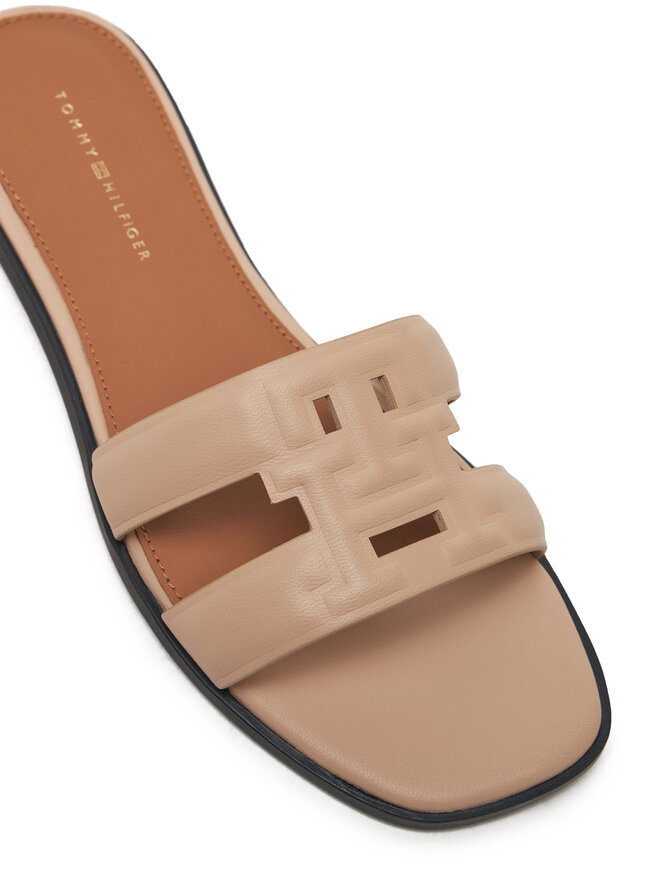 Tommy Hilfiger Чехли Tommy Hilfiger Th Logo Strap Mule FW0FW08671 Бежов