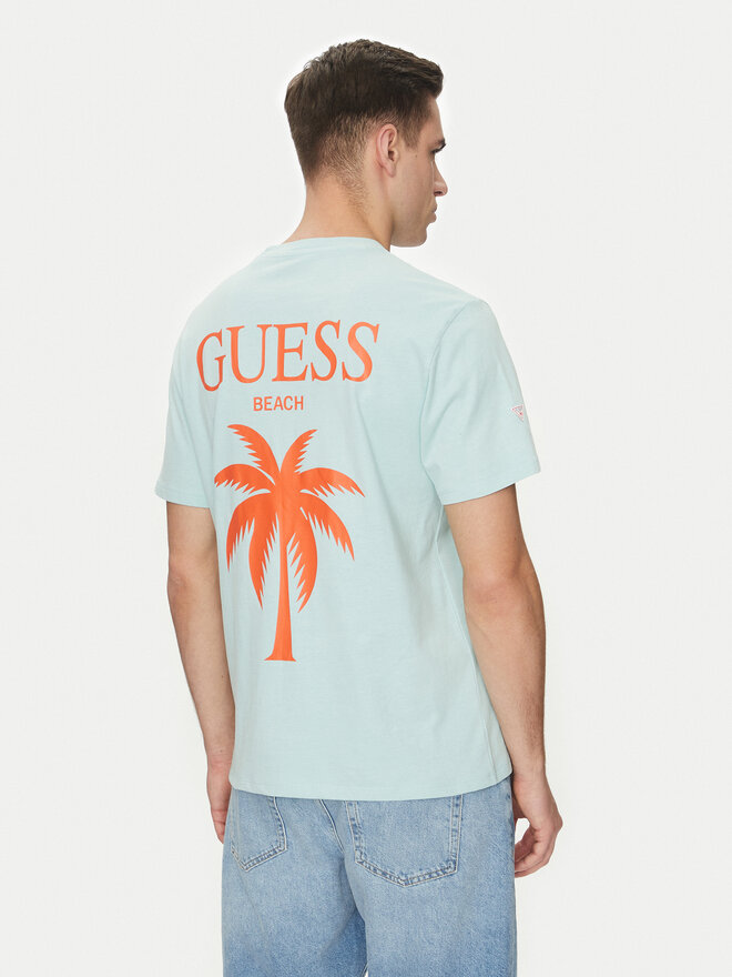 Guess Guess Marškinėliai F5GI09 KA260 Mėlyna Regular Fit