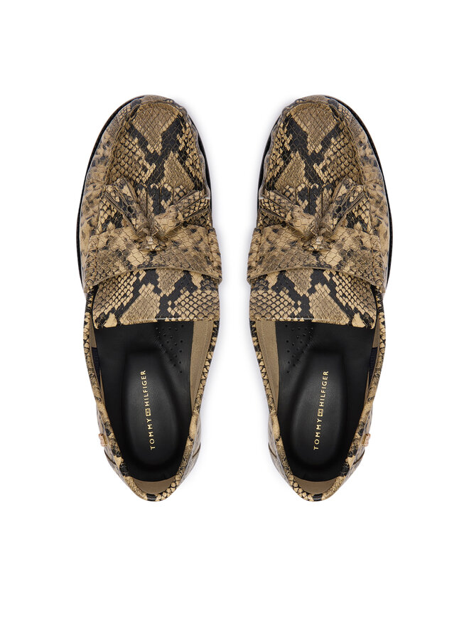 Tommy Hilfiger Slipper Tommy Hilfiger Th Loafer Tassel Snake FW0FW09500 Beige