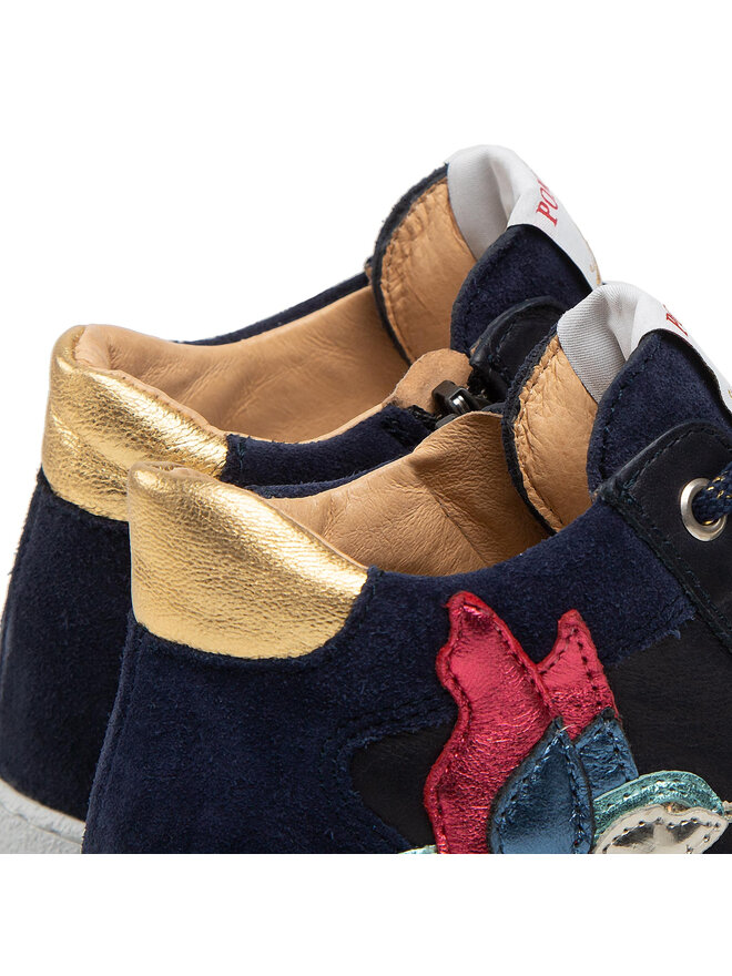 Pom d'Api Sneakersy Pom d'Api Top Colibri N1UAAT0401 S Tmavomodrá