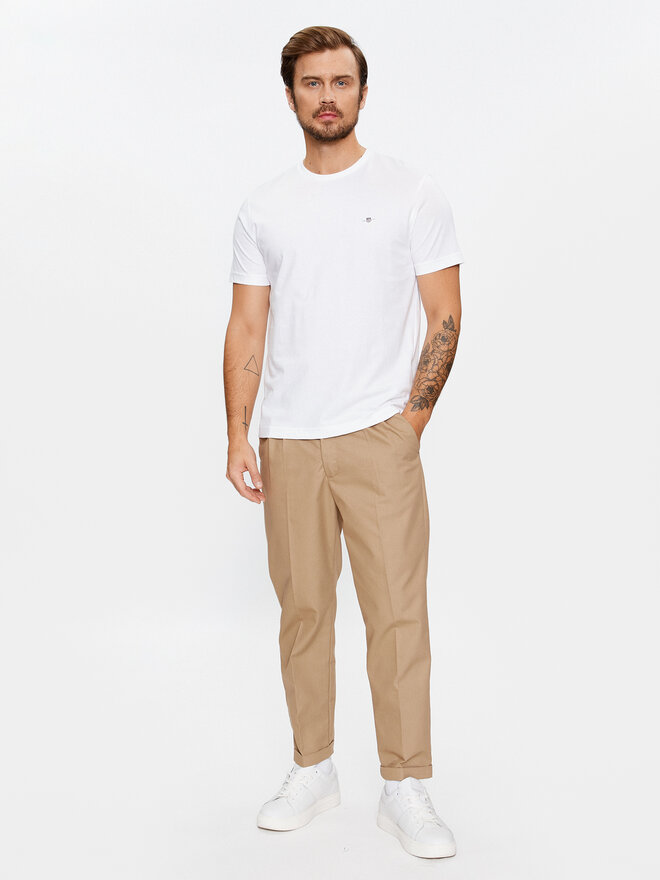 Gant Gant Marškinėliai Shield 2003184 Balta Regular Fit