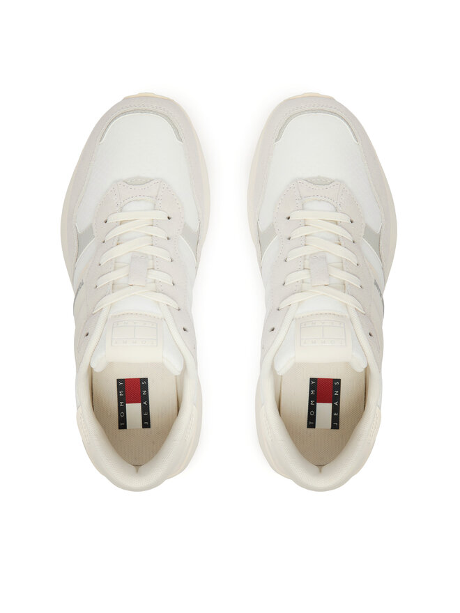 Tommy Jeans Sneakers Tommy Jeans Tjw Cleated Runner Suede Mix EN0EN02921 Écru